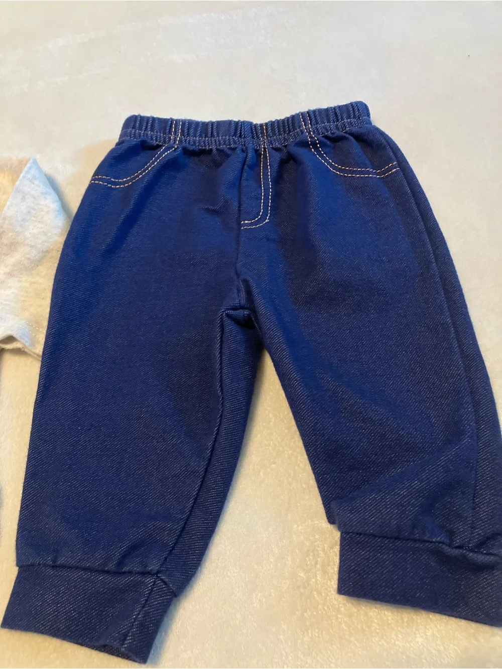 Baby 3-Piece Set - Navy Hedgehog Hoodie, Gray Bodysuit, Navy Pants